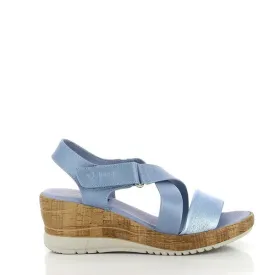 24 Hrs 24125 Light Blue Slingback Wedges