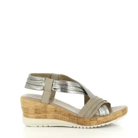 24 Hrs 24128 Cana Silver Slingback Wedges