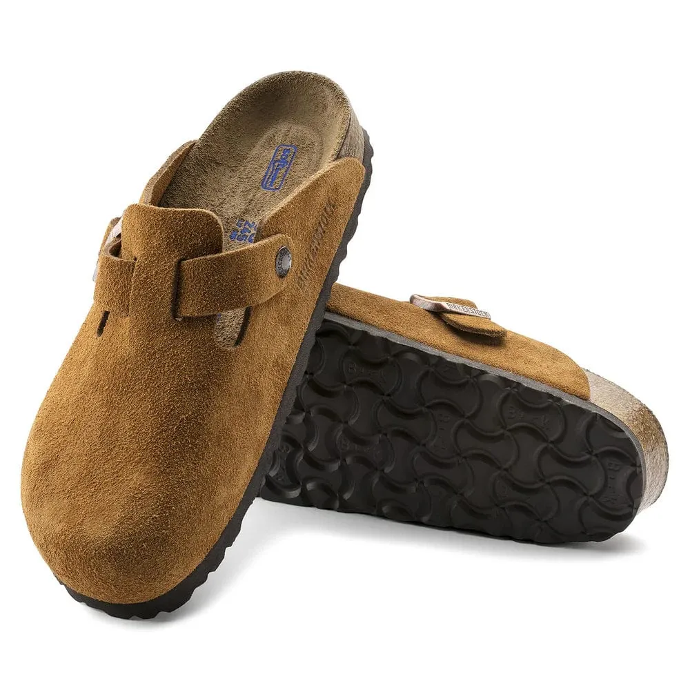 Birkenstock Boston Suede Clogs (Soft Footbed)- Mink