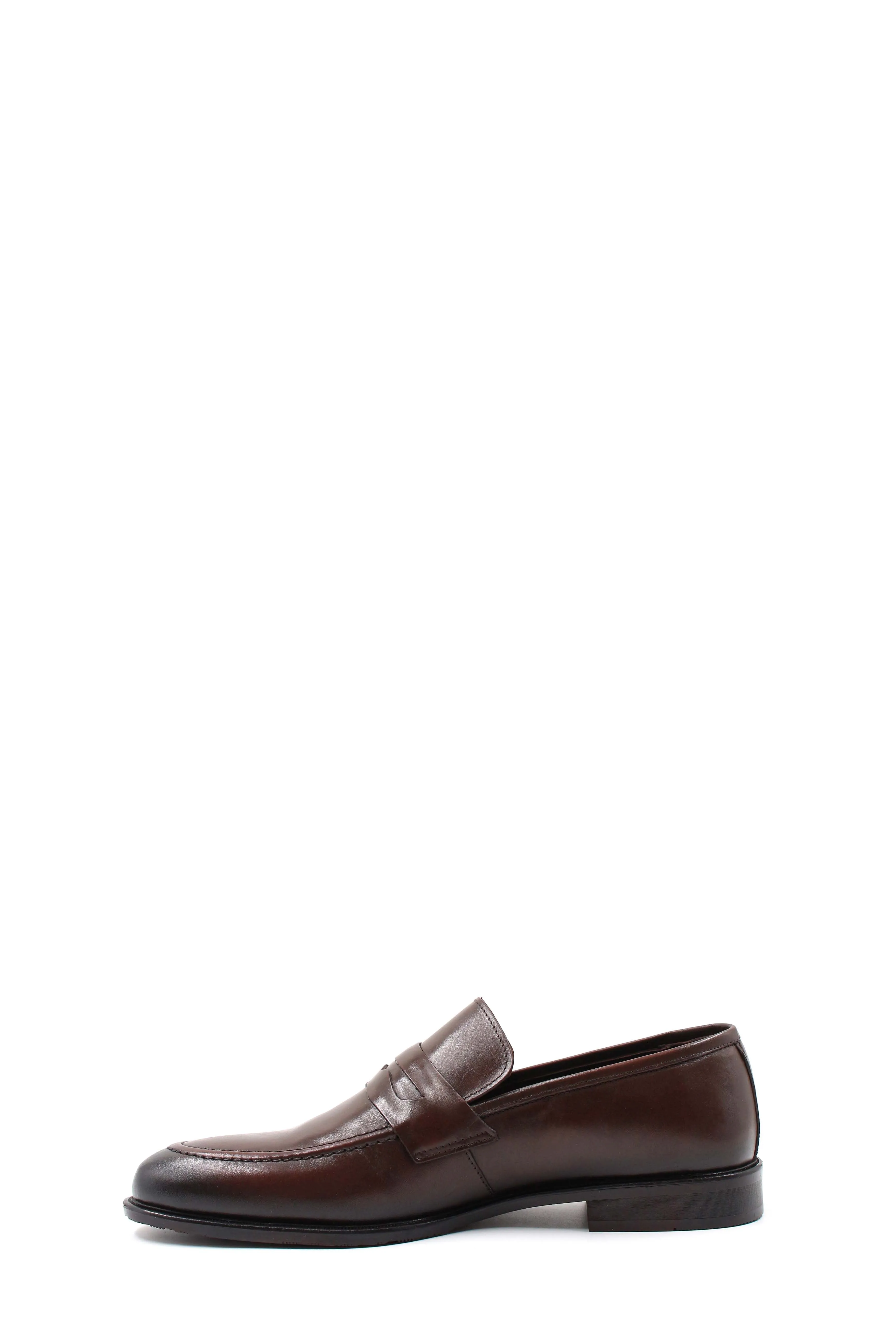 Brown Leather Penny Loafers Wessi