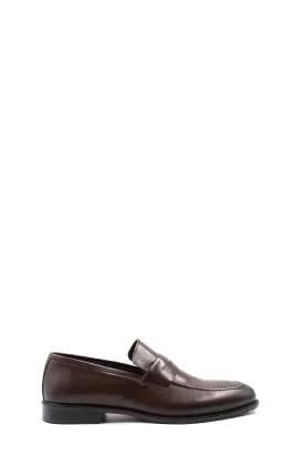 Brown Leather Penny Loafers Wessi