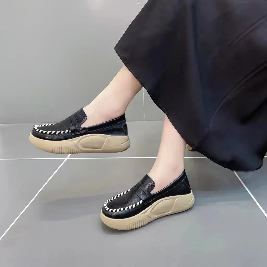 Classic orthopaedic leather loafers