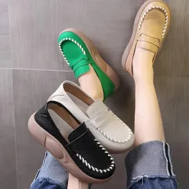 Classic orthopaedic leather loafers
