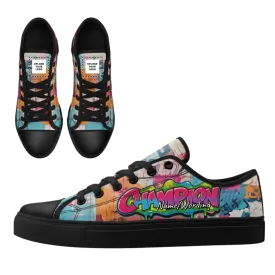 Corporate Gifts,Personalized Graffiti Sneakers, Custom Canvas Low Top Shoes, Stylish Gym Shoes
