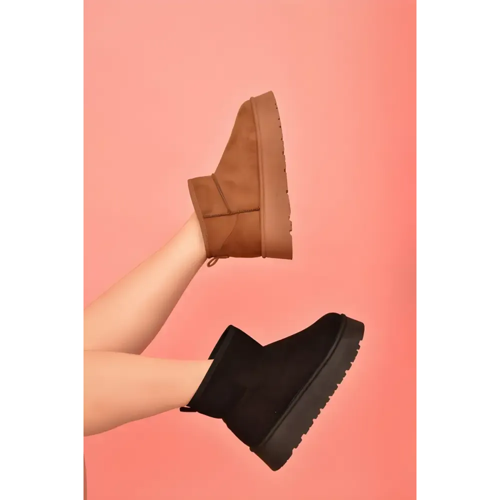 Elevate Your Style with WILD DIVA Suede Platform Booties in Luxury Fashion