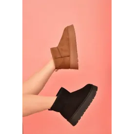 Elevate Your Style with WILD DIVA Suede Platform Booties in Luxury Fashion