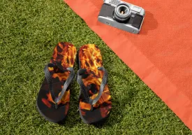 fire flames Flip Flops Adult/Kids,Gifts for Graduation/Halloween/Christmas/Birthday/Housewarming/Beach Party/Summer Dress/Picnic/BBQ Party