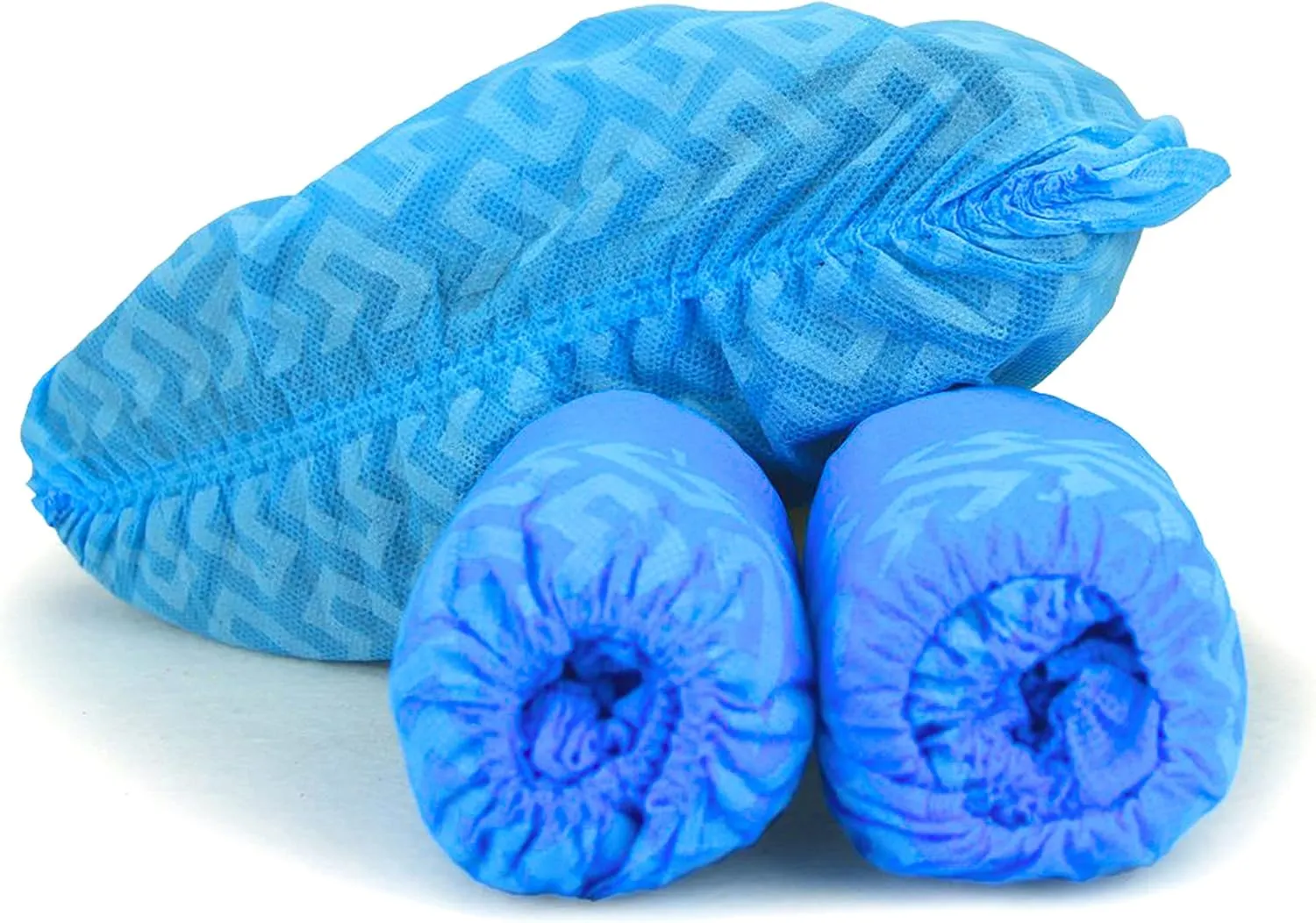 G & F Products Disposable Shoe Covers, Slip-Resistant Booties, Heavy-Duty, Waterproof, Elastic Band, Non-Slip Silicone Sole, Reusable, Protects Floors, Blue, 11 Us Men & 13 Us Women, 200 Pieces