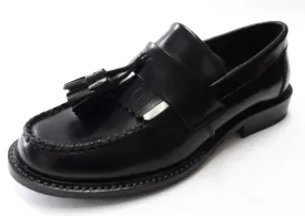 Ikon Original Selecta Mens Leather Tassel Loafers in Black