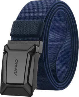 JUKMO Stretch Tactical Belt for Men, Military Work Rigger Hiking 1.5" Elastic Nylon Web Ratchet Quick Release Belt