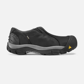 Keen Men's Brixen Lo Waterproof Slip Ons- Black/ Gargoyle