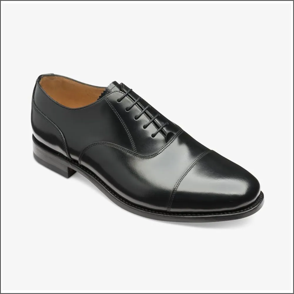 Loake 200 Black Capped Oxford Shoe--