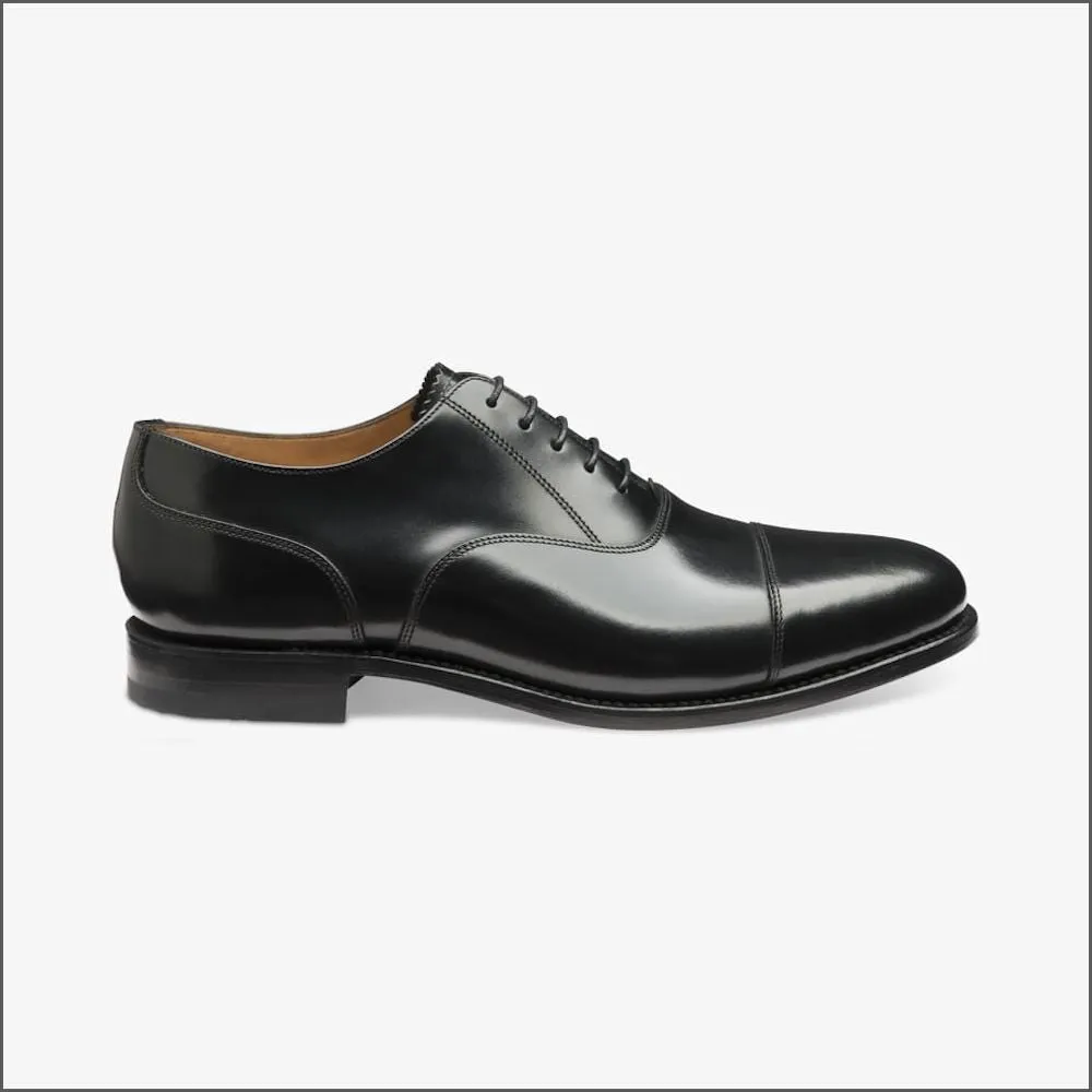 Loake 200 Black Capped Oxford Shoe--