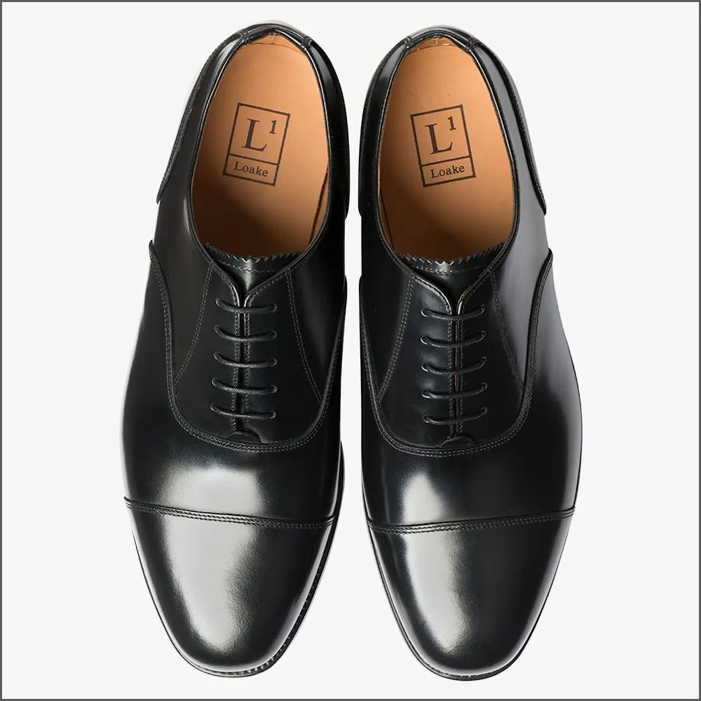 Loake 200 Black Capped Oxford Shoe@