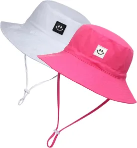MaxNova Baby Sun Hat Smile Face UPF 50  Toddler Bucket Hat for Boys Girls 0-7 Years