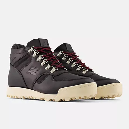 New Balance Rainier Black with macadamia nut and nb scarlet
