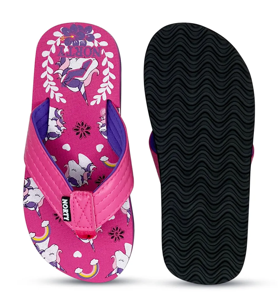 Norty Girl's Boy's Slip On Flip Flip Sandals For Beach, Pool or Everyday