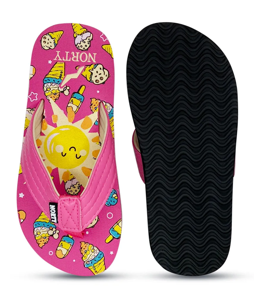 Norty Girl's Boy's Slip On Flip Flip Sandals For Beach, Pool or Everyday