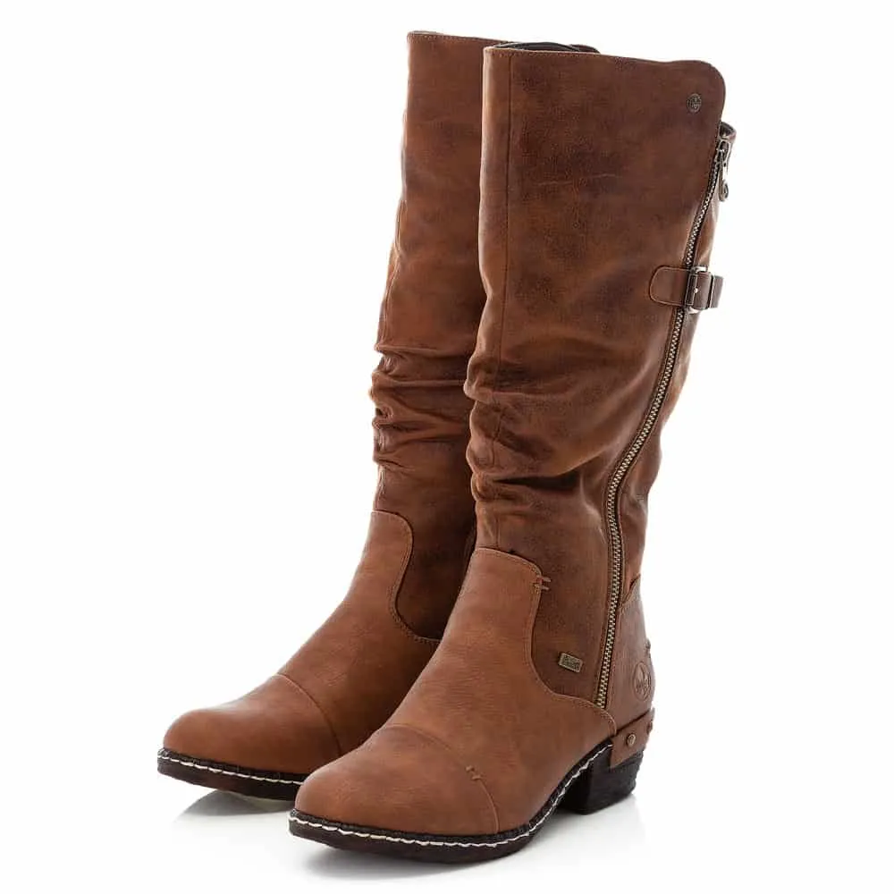 RIEKER 93654-22 Tall Brown Boot