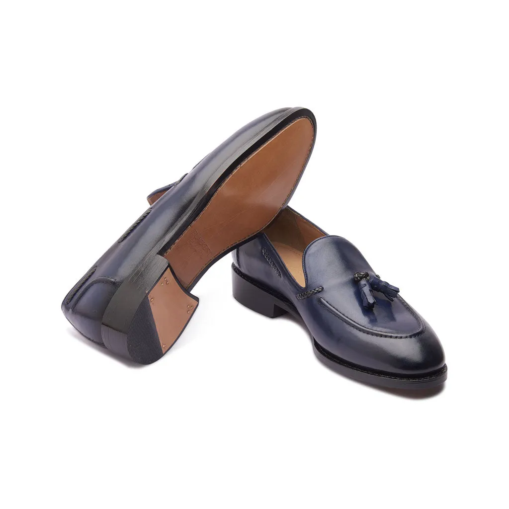 Royce, Tassel Loafer - Navy | Hand Welted | Classics Collection
