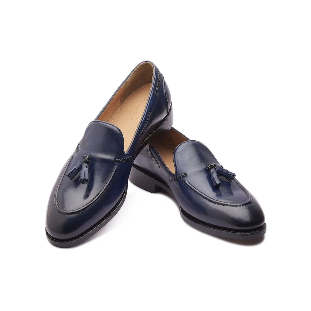 Royce, Tassel Loafer - Navy | Hand Welted | Classics Collection