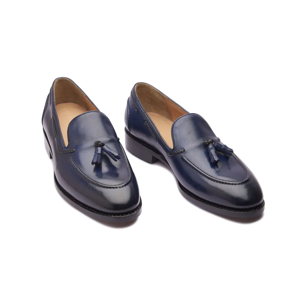 Royce, Tassel Loafer - Navy | Hand Welted | Classics Collection