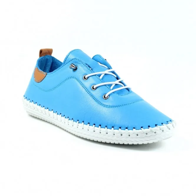 St Ives leather plimsoll