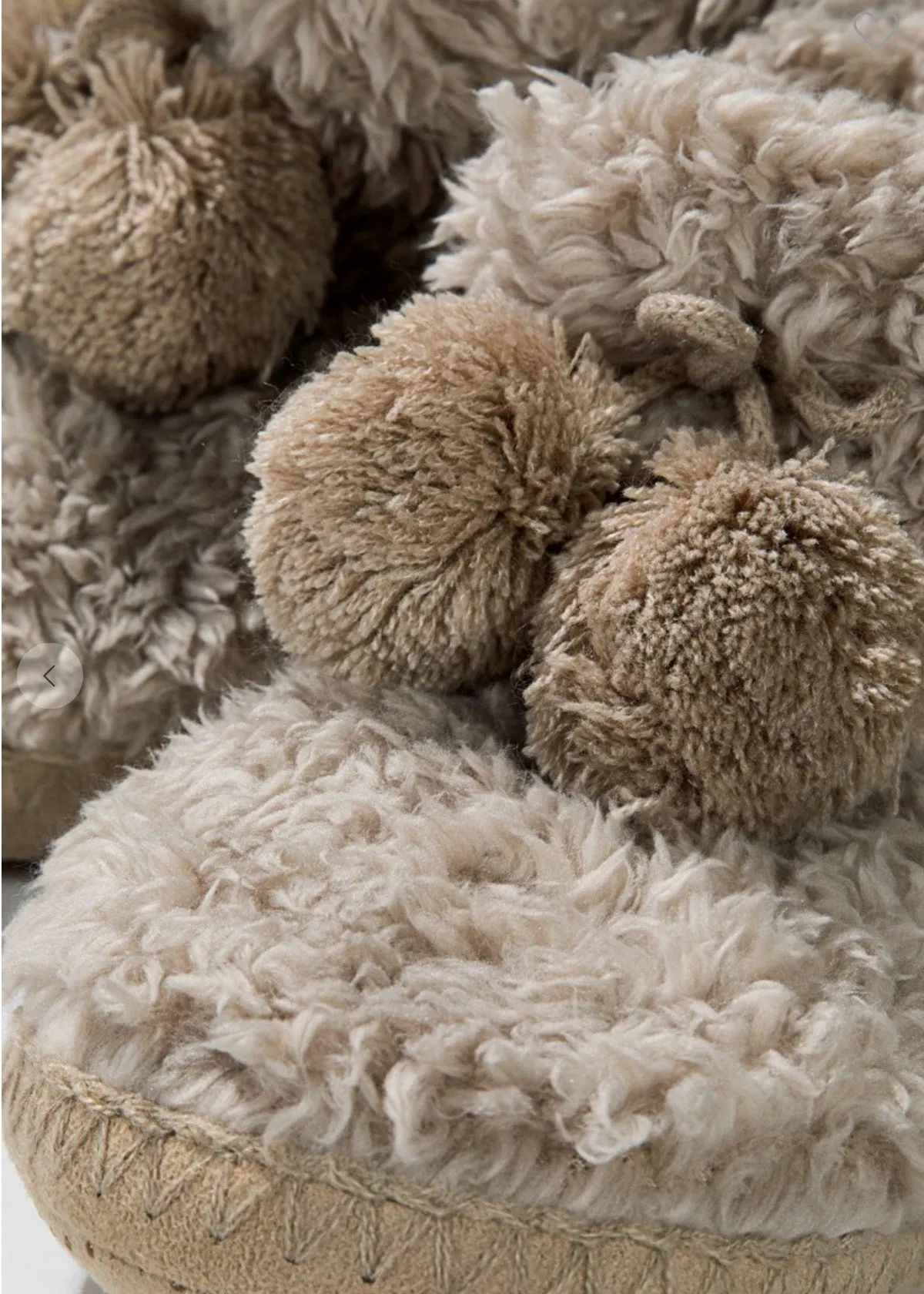 Taupe Faux Fur Bootie Slippers