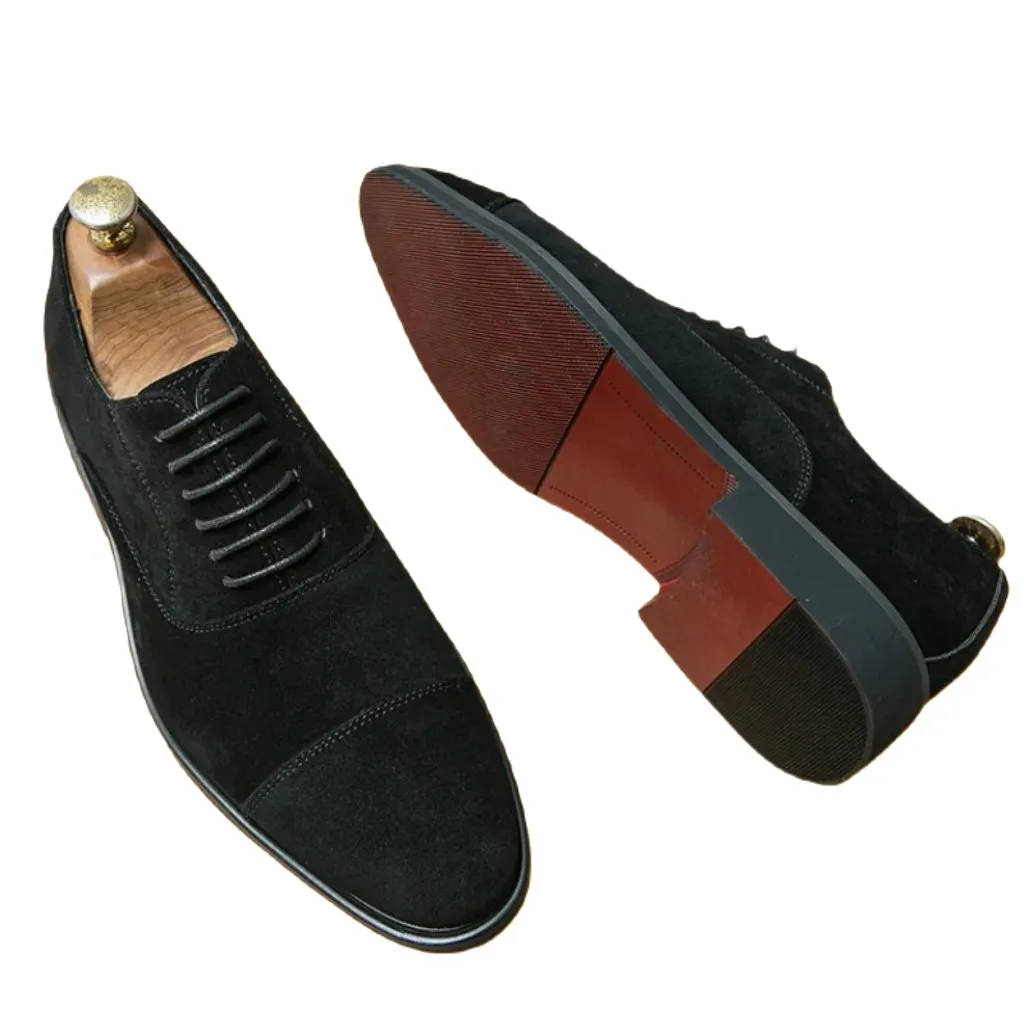The Brogue - Red bottom sole Suede leather oxfords
