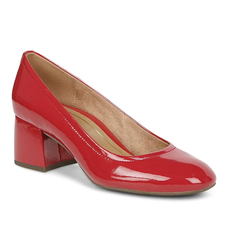 Vionic Women's Carmel Punps- Red Patent