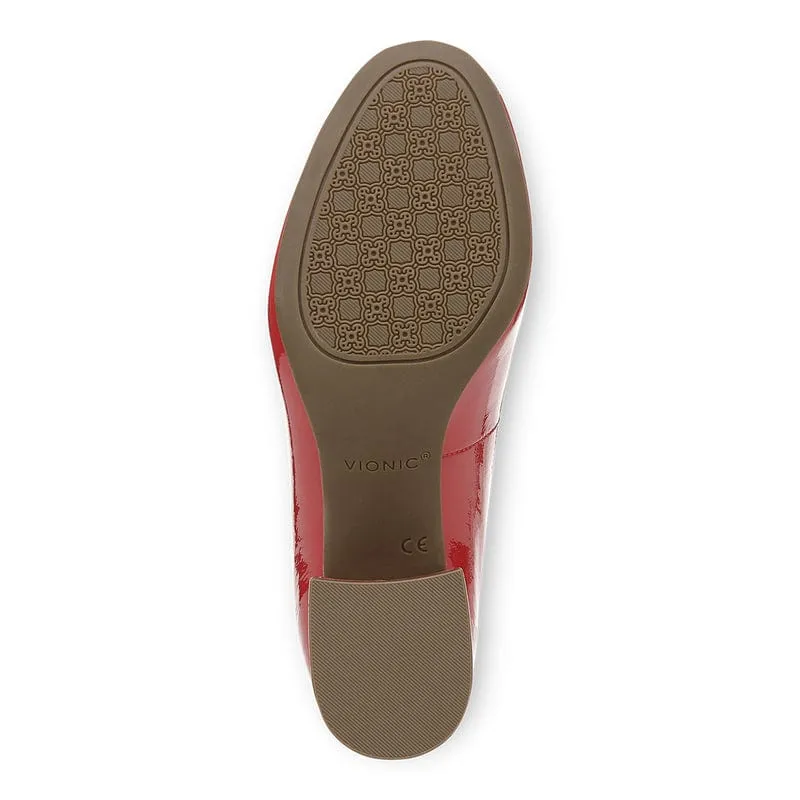 Vionic Women's Carmel Punps- Red Patent