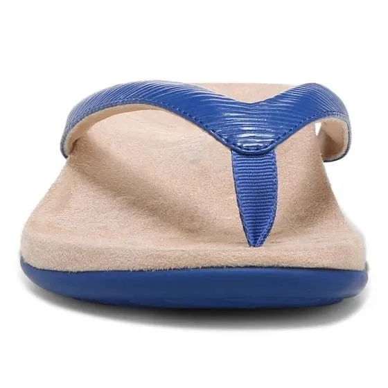Vionic Women's Dillon II Flip Flops- Blue Wavy
