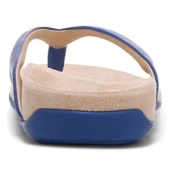 Vionic Women's Dillon II Flip Flops- Blue Wavy