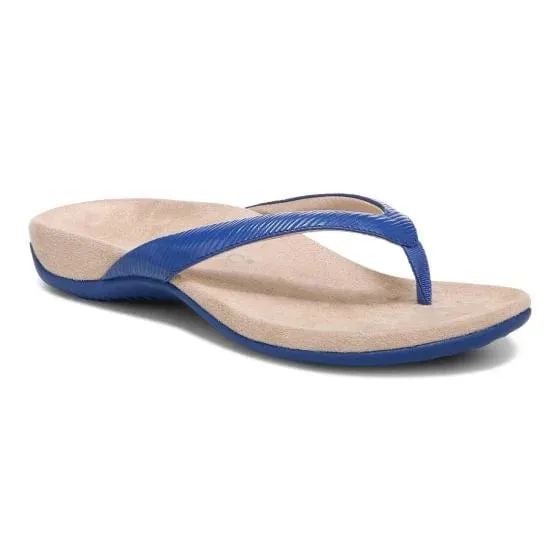 Vionic Women's Dillon II Flip Flops- Blue Wavy