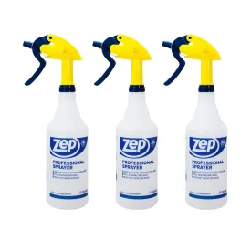 Zep Professional Sprayer Bottle ?C Fine Mist up to a 30-Foot Stream - (Case of 6) 32 oz.-Versatile Adjustable Nozzle Spray Bottles with a Fine Mist or Powerful Spray, Refillable for Diluted Concentrate